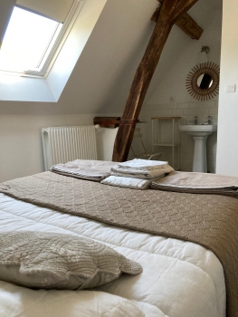 Chambre double avec salle de douche